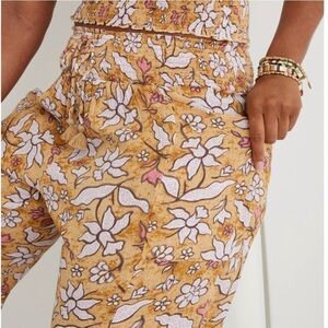 New Aerie Real Good Smocked High Waisted Beach Pant | Color: Cream/Tan size s